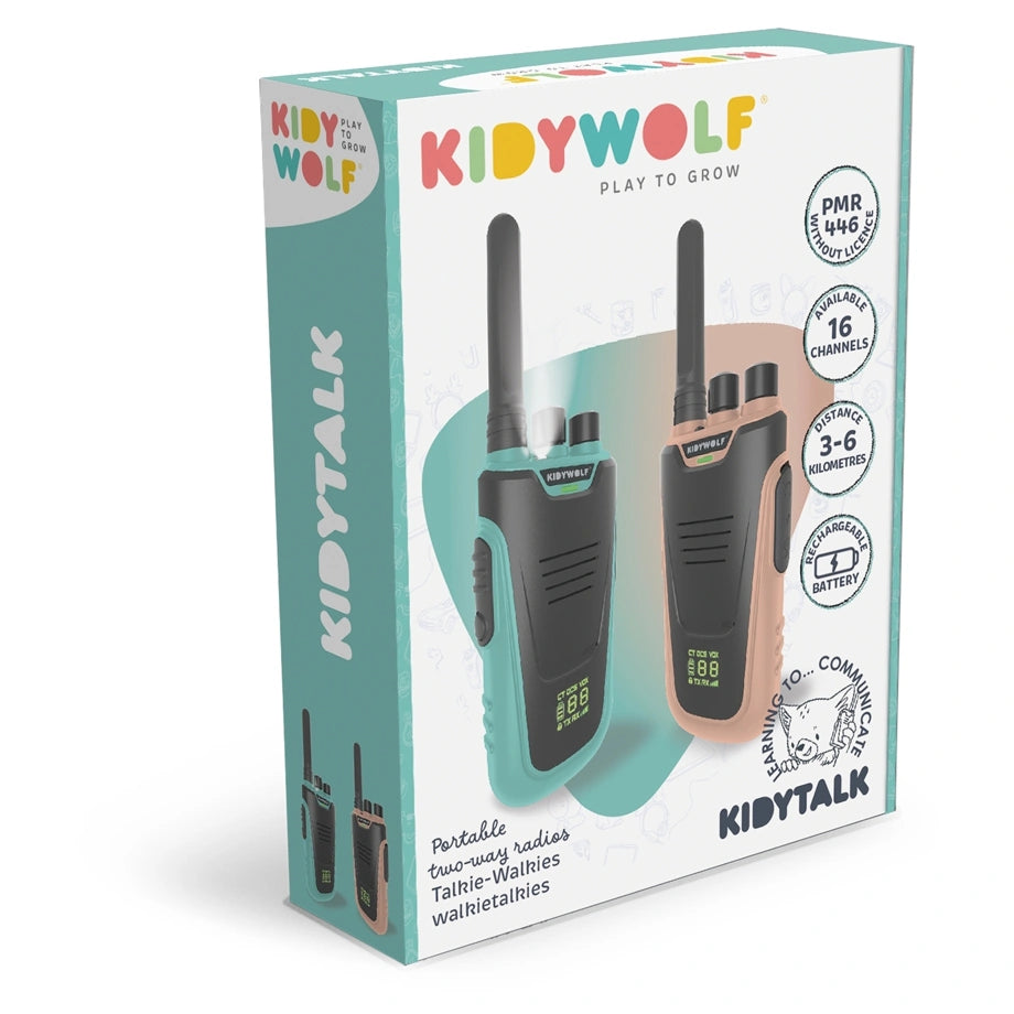 Kidywolf Kidytalk Walkie Talkie (Nude/Cyan)