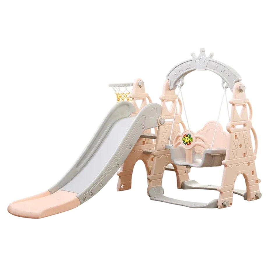 Little Angel Kids Slide And Swing 3-In-1 Activity Playset