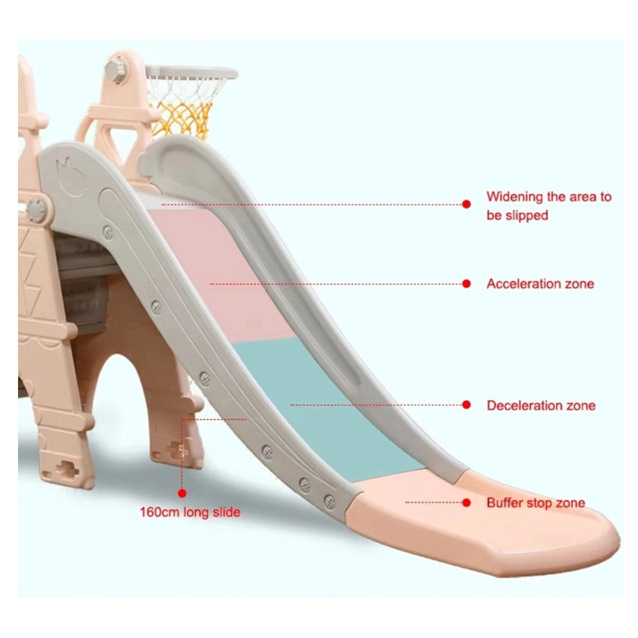 Little Angel Kids Slide And Swing 3-In-1 Activity Playset