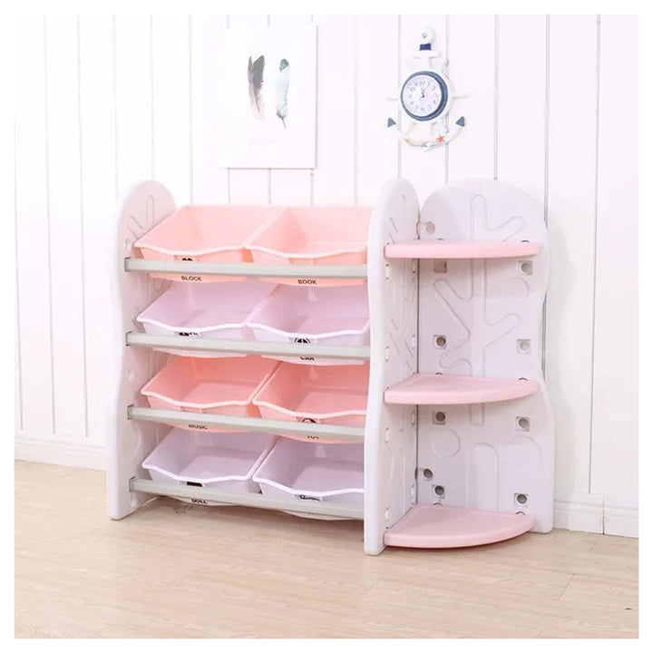 Little Angel Toy Storage Organizer with Side Shelf (Pink)