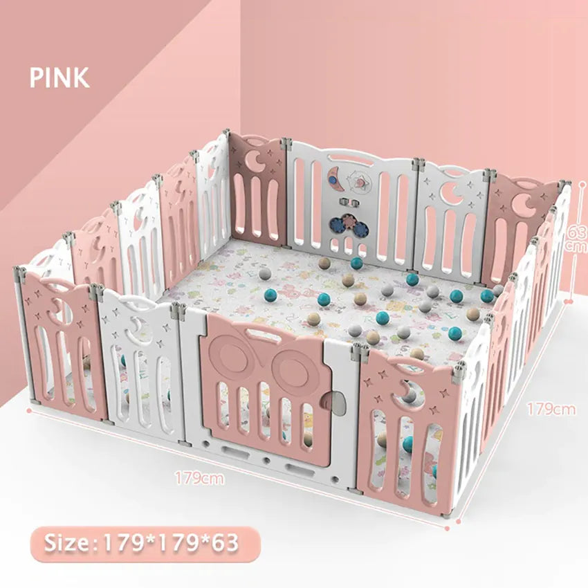 Kids Playpen (Pink) - 179 x 179 x 63 cm