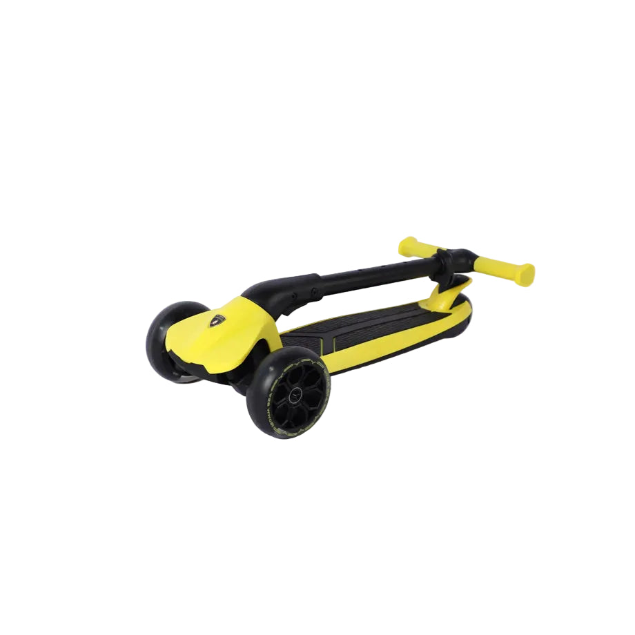 Lamborghini 3-Wheel Scooter Kids Adjustable Height (Yellow)
