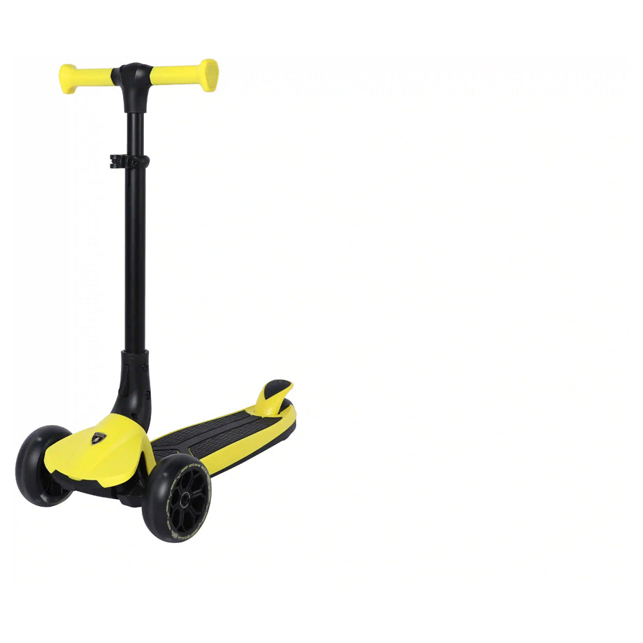 Lamborghini 3-Wheel Scooter Kids Adjustable Height (Yellow)