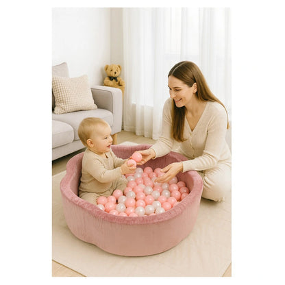 Little Angel Soft Foam Ball Pit Baby Playpen And Ball Pool - 200 Balls (Rose Pink)