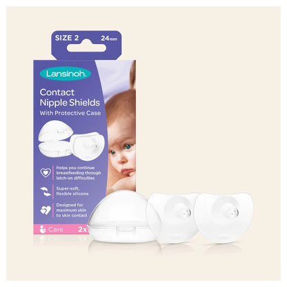 Lansinoh Contact Nipple Shields 24mm (Pack of 2)