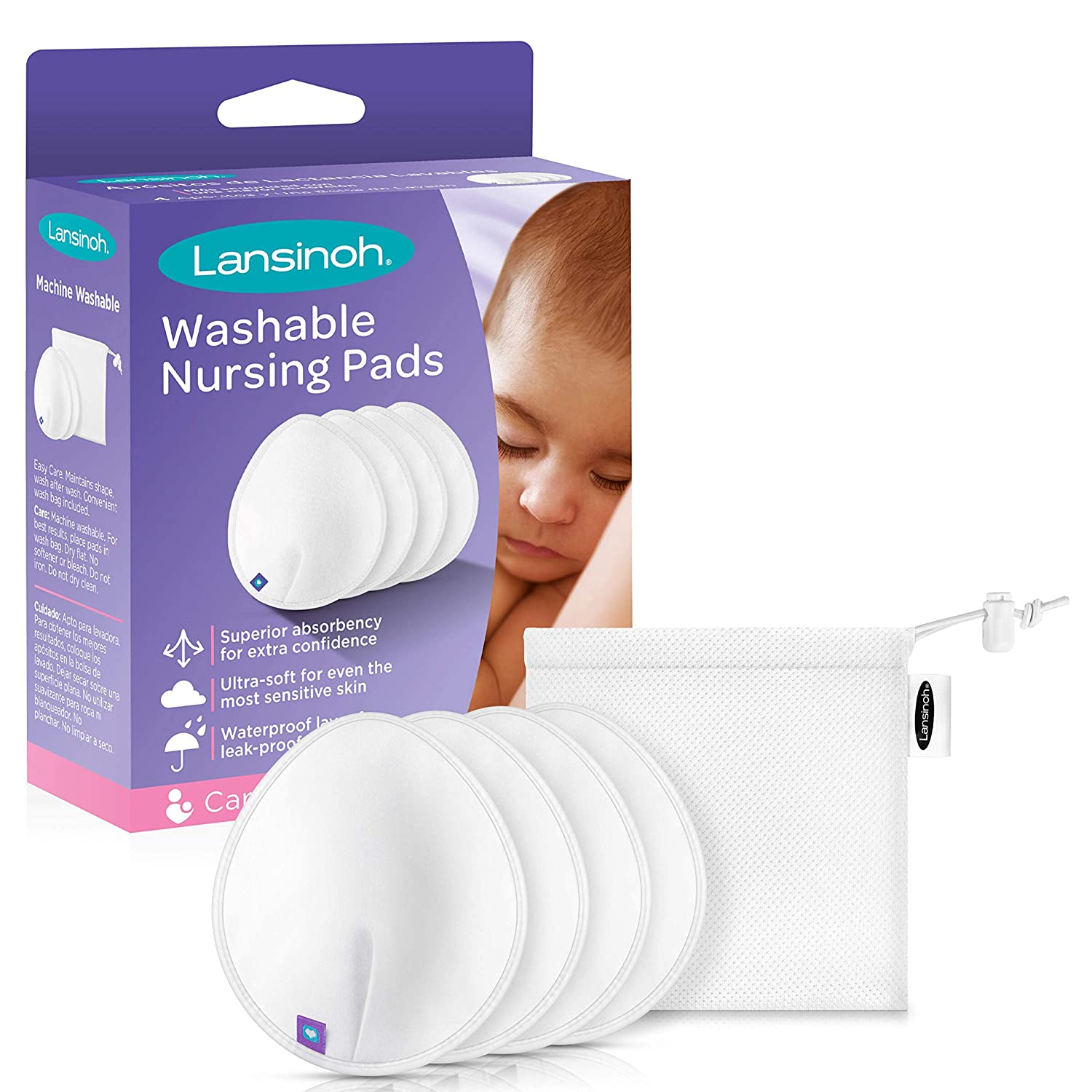Lansinoh - Washable Nursing Pads (Pack of 4)