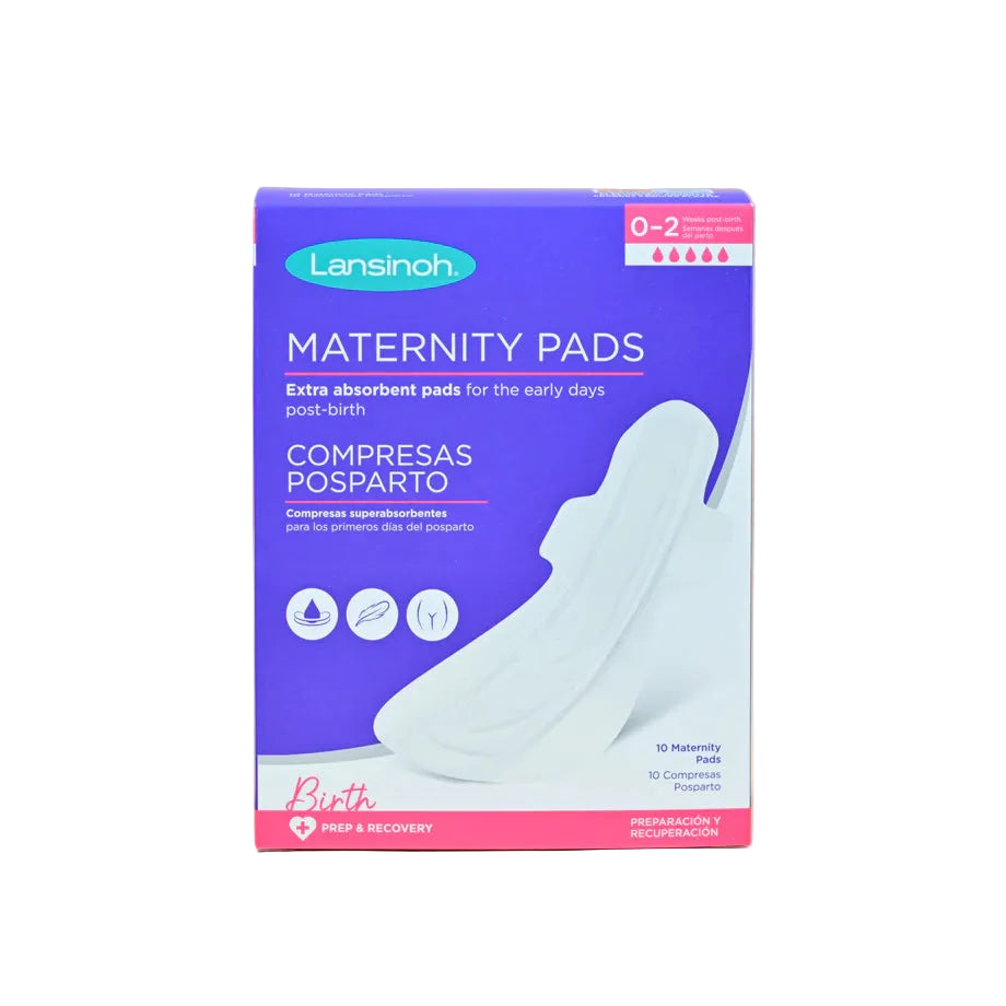 Lansinoh Extra Absorbent Maternity Pads: 0-2 Weeks Post-Birth (10 Pcs)