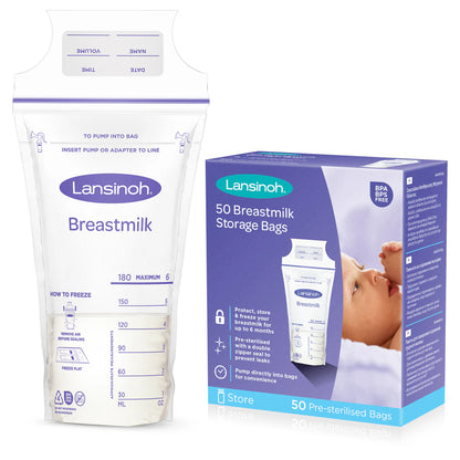 Lansinoh 50 Breastmilk Storage 180Ml Bags