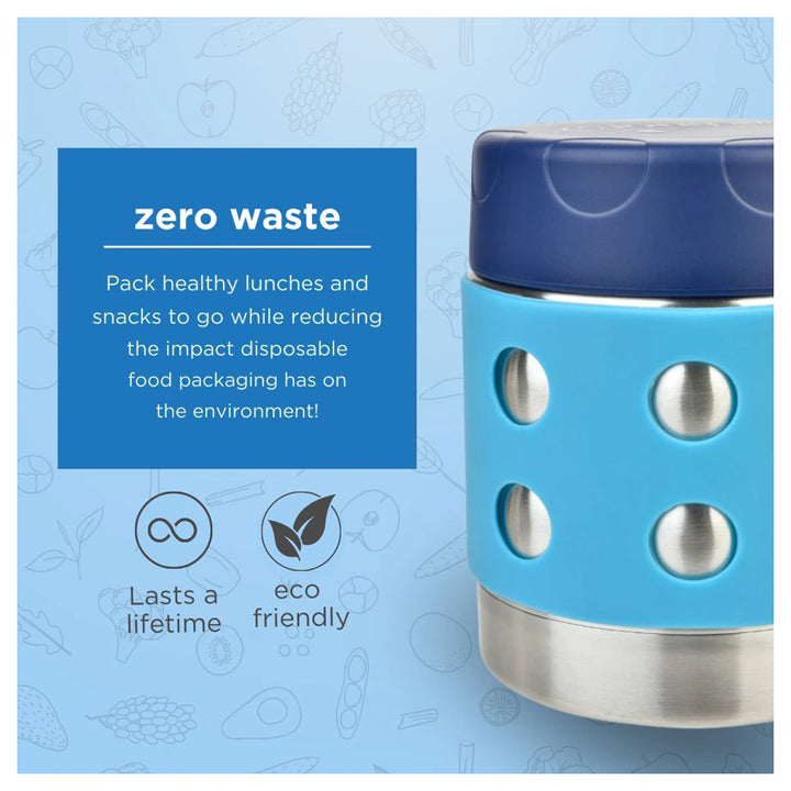 Thermal Dots Food Jar 8oz (Aqua)