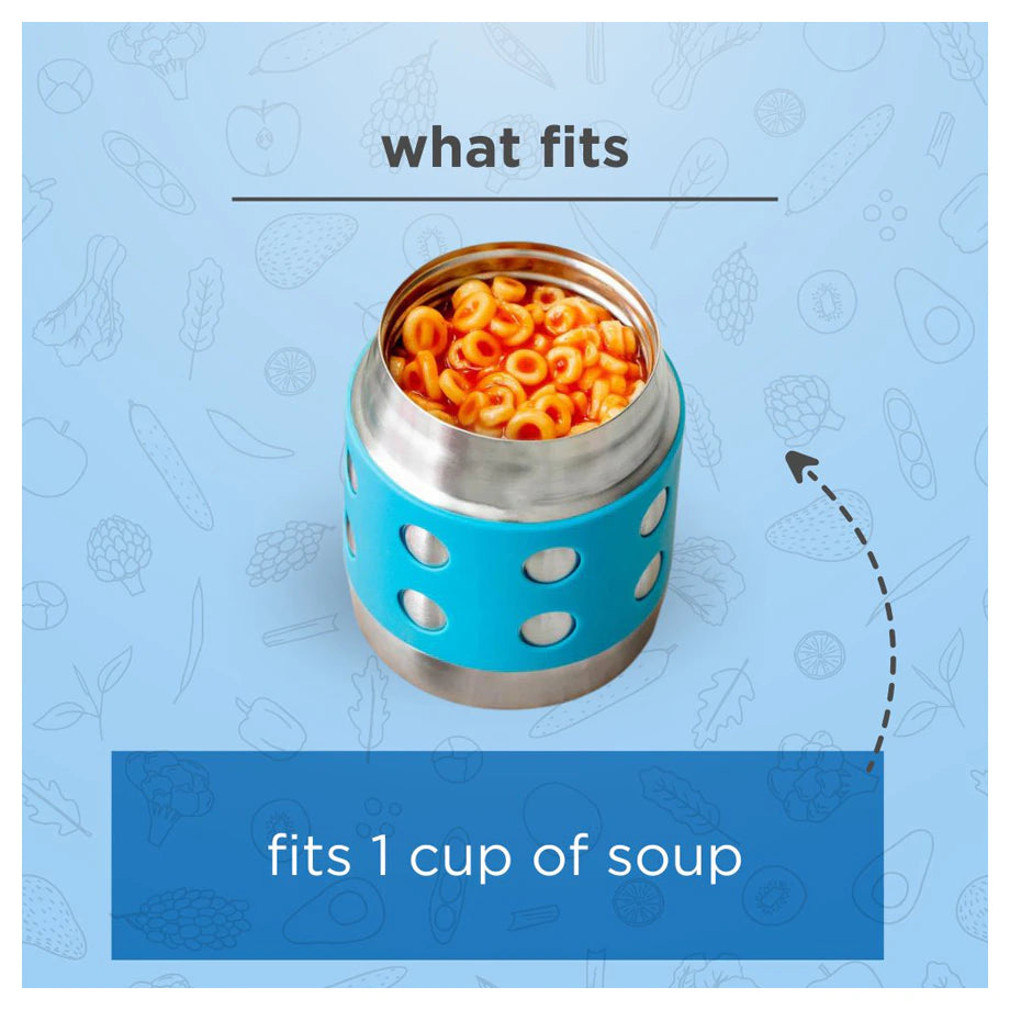 Thermal Dots Food Jar 8oz (Aqua)