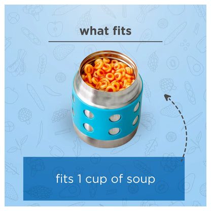 Thermal Dots Food Jar 8oz (Aqua)