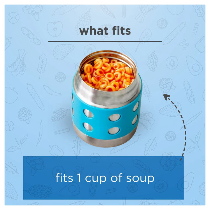 Thermal Dots Food Jar 8oz (Aqua)