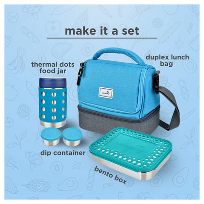 Thermal Dots Food Jar 8oz (Aqua)