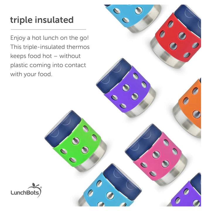 Thermal Dots Food Jar 8oz (Aqua)