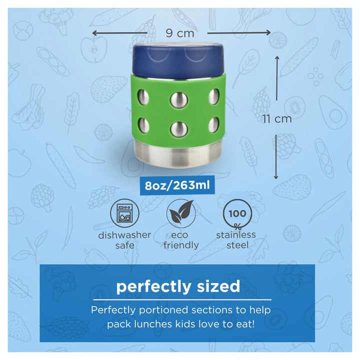 Thermal Dots Food Jar 8oz (Green)