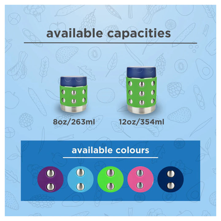 Thermal Dots Food Jar 8oz (Green)