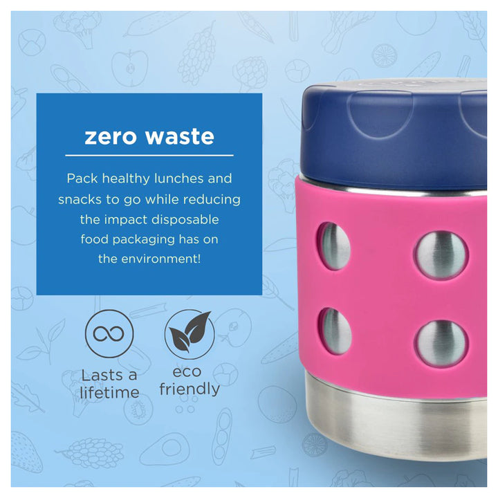 Thermal Dots Food Jar 8oz (pink)