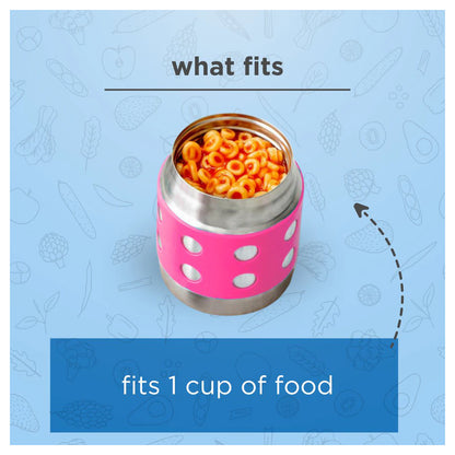 Thermal Dots Food Jar 8oz (pink)