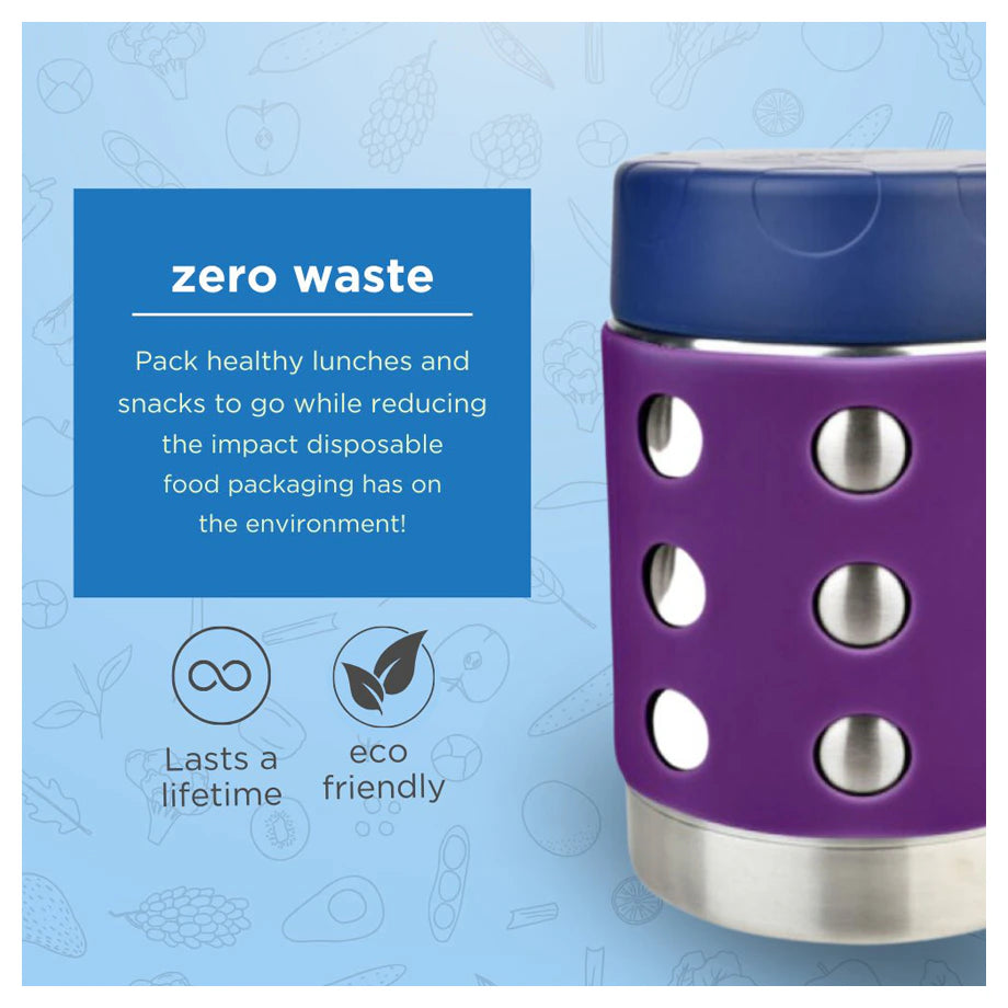 Thermal Dots Food Jar 12oz (Purple)