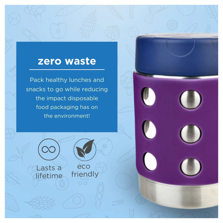 Thermal Dots Food Jar 12oz (Purple)