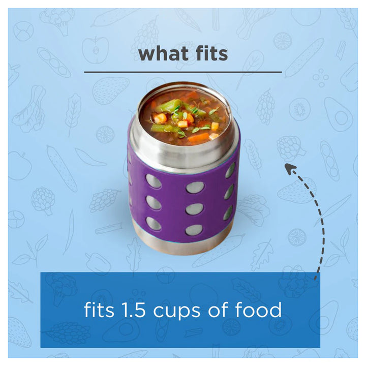 Thermal Dots Food Jar 12oz (Purple)