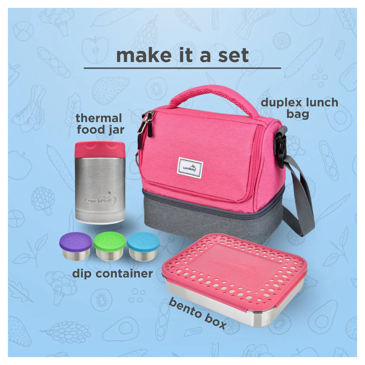 Lunchbots Wide Thermal Food Jar 12oz (Pink)