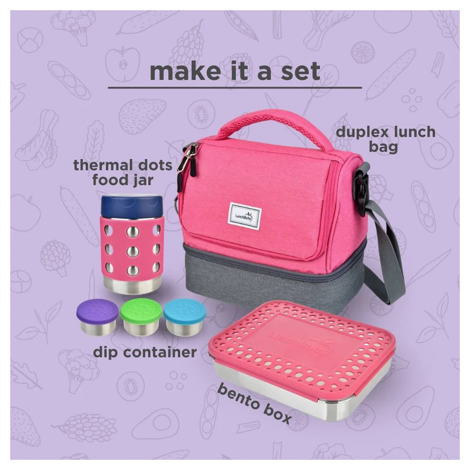 Medium Trio Bento Lunchbox (Pink)