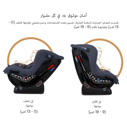نيوبريز نيستيي 2-آين1 كونفيرتيبل بيبي آينفانت كار سيت (رمادي)