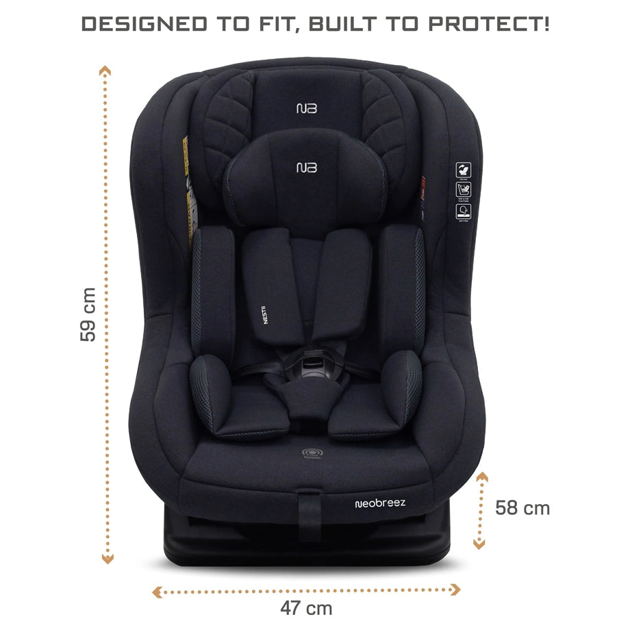 Neobreez Nestii 2-In-1 Convertible Baby Infant Car Seat (Black)