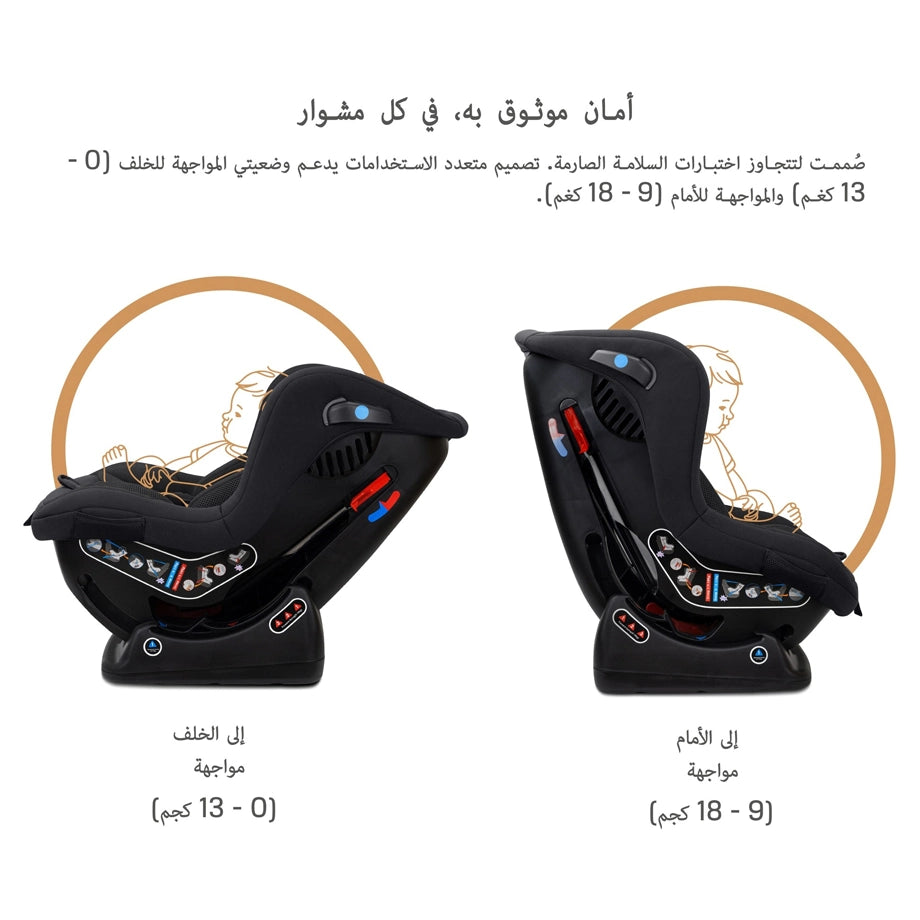 Neobreez Nestii 2-In-1 Convertible Baby Infant Car Seat (Black)