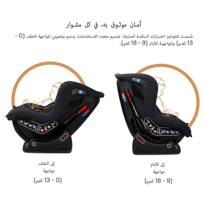 Neobreez Nestii 2-In-1 Convertible Baby Infant Car Seat (Black)