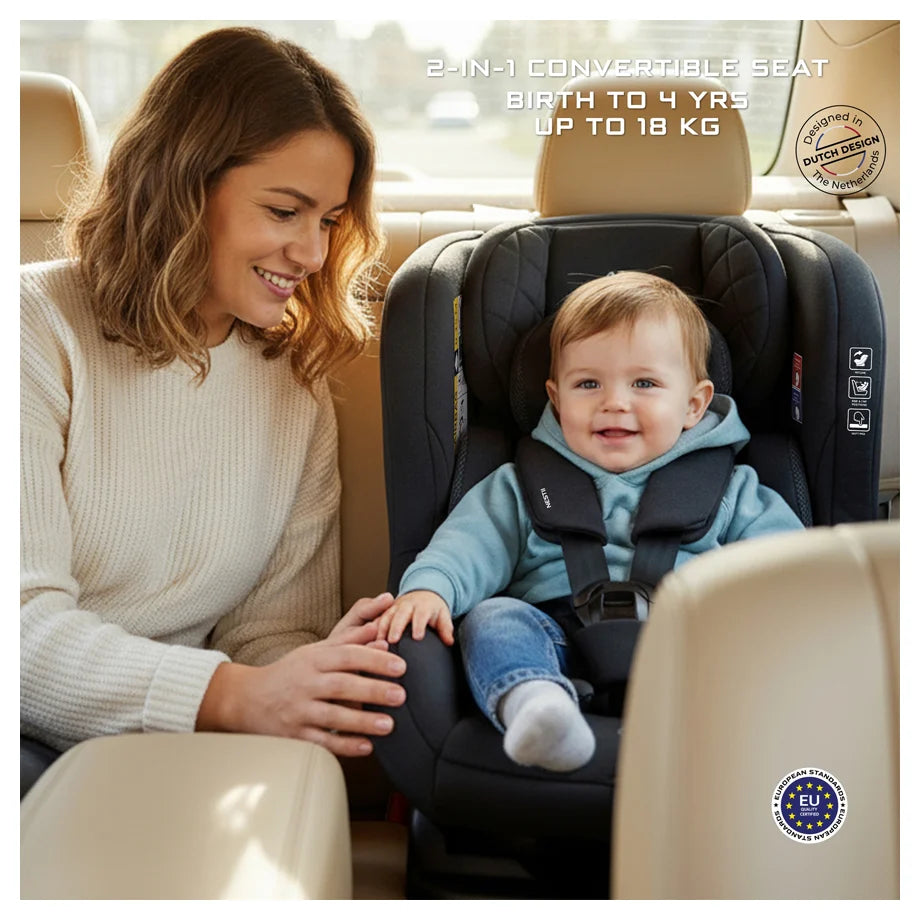 Neobreez Nestii 2-In-1 Convertible Baby Infant Car Seat (Black)
