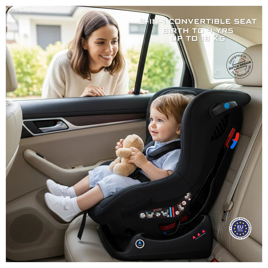Neobreez Nestii 2-In-1 Convertible Baby Infant Car Seat (Black)