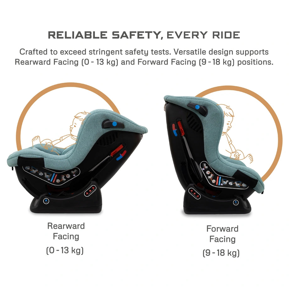 Neobreez Nestii 2-In-1 Convertible Baby Infant Car Seat (Green)