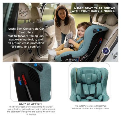 Neobreez Nestii 2-In-1 Convertible Baby Infant Car Seat (Green)