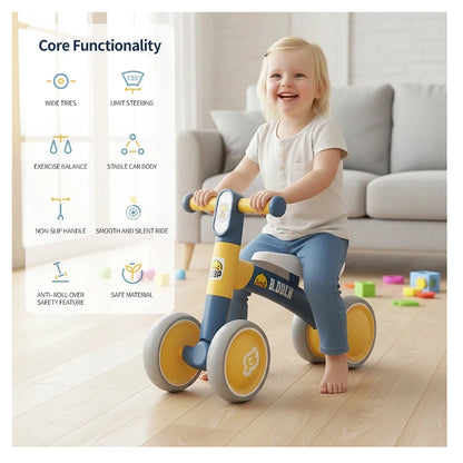 B.Duck Toddler Balance Bike (Blue)