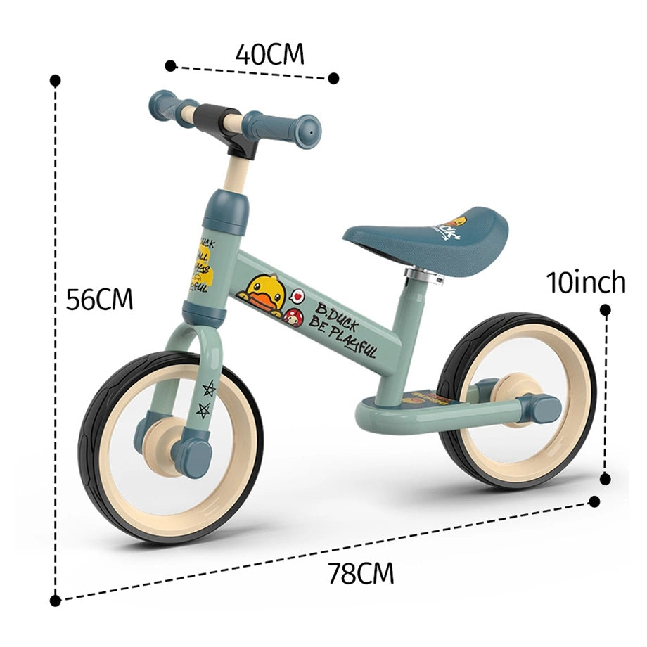 B.Duck Kids Balance Bike (Green)