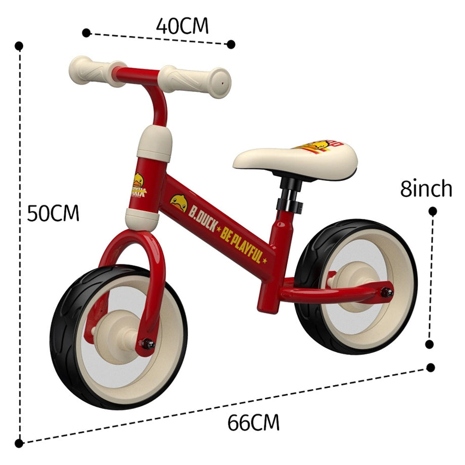 B.Duck Kids Balance Bike (Dark Red)