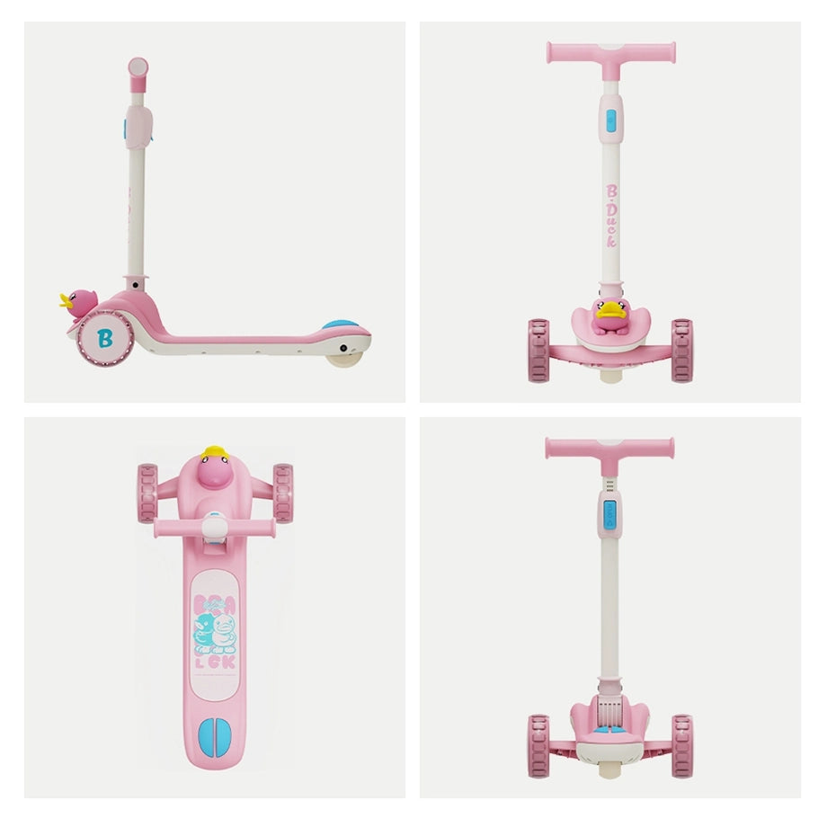 B.Duck 3-Wheel Kids Scooter with LED PU Wheels (Pink)