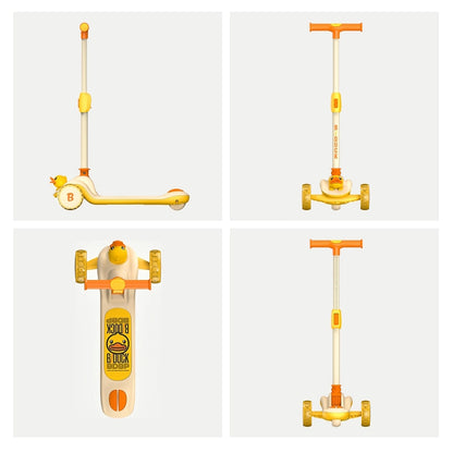 B.Duck 3-Wheel Kids Scooter with LED PU Wheels (Yellow)