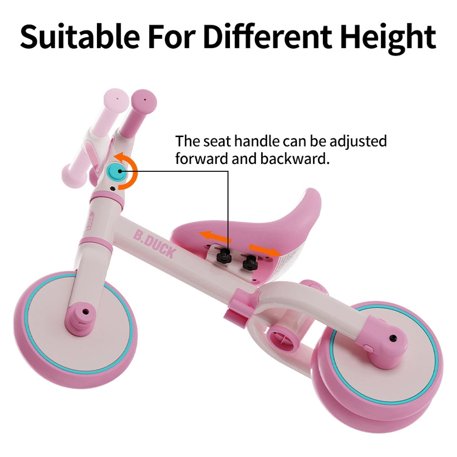 B.Duck 4-in-1 Kids Bike (Pink)