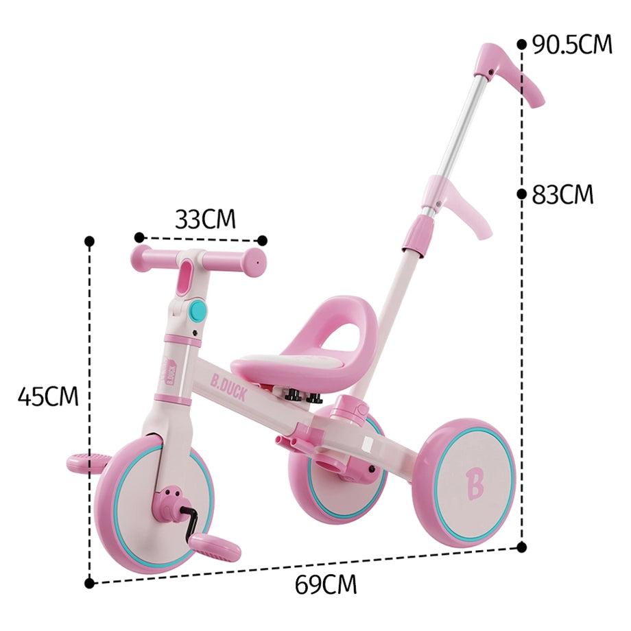 B.Duck 4-in-1 Kids Bike (Pink)