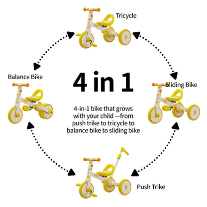 B.Duck 4-in-1 Kids Bike (Yellow)