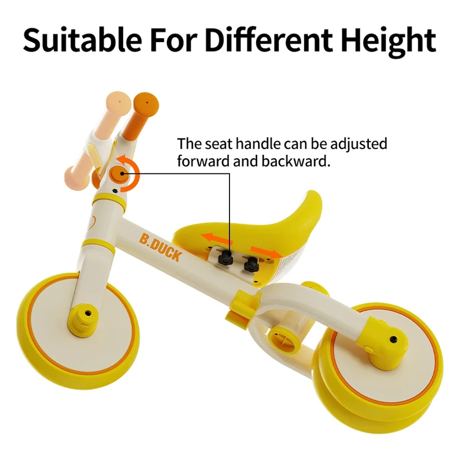 B.Duck 4-in-1 Kids Bike (Yellow)