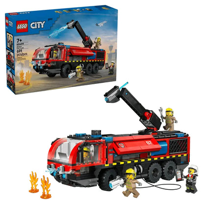 LEGO City Airport Fire Truck 60499 Building Toy Set (691 Pieces)