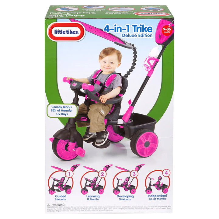 Little Tikes 4-in-1 Deluxe Edition Trike Neon (Pink)