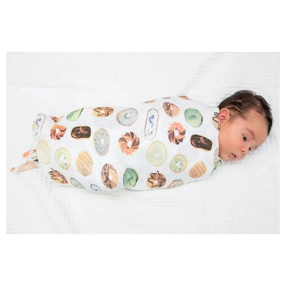 Lulujo 3 Pack Bamboo Muslin Swaddle Blankets (Baby Blues)