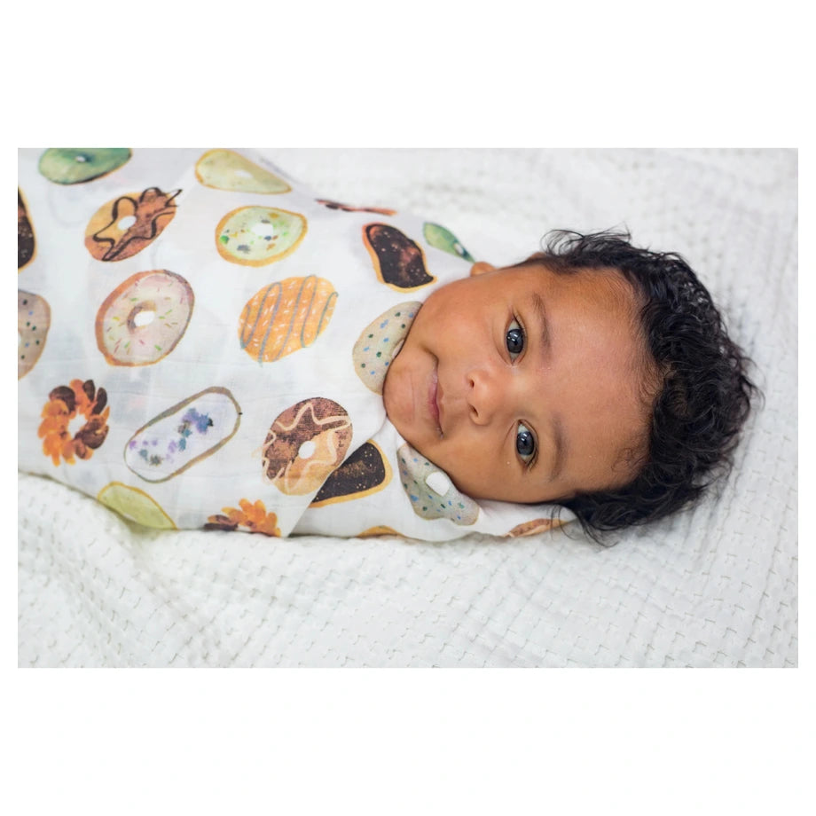 Lulujo 3 Pack Bamboo Muslin Swaddle Blankets (Baby Blues)