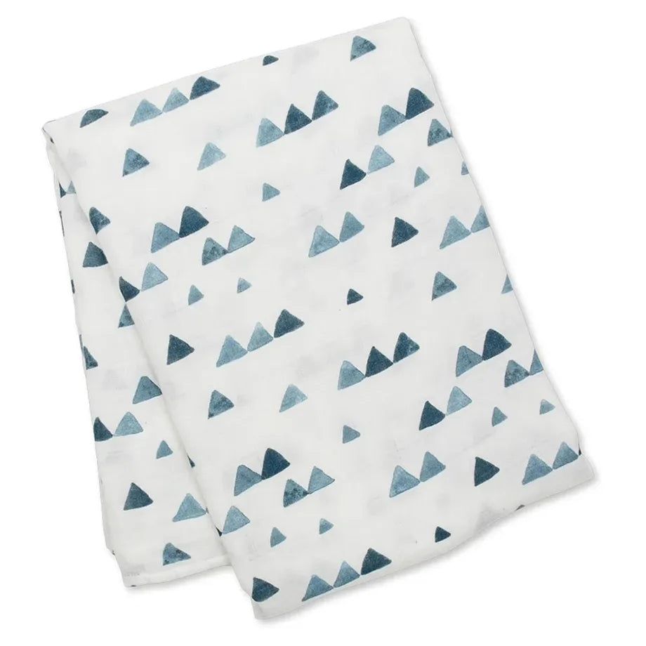 Lulujo 3 Pack Bamboo Muslin Swaddle Blankets (Baby Blues)