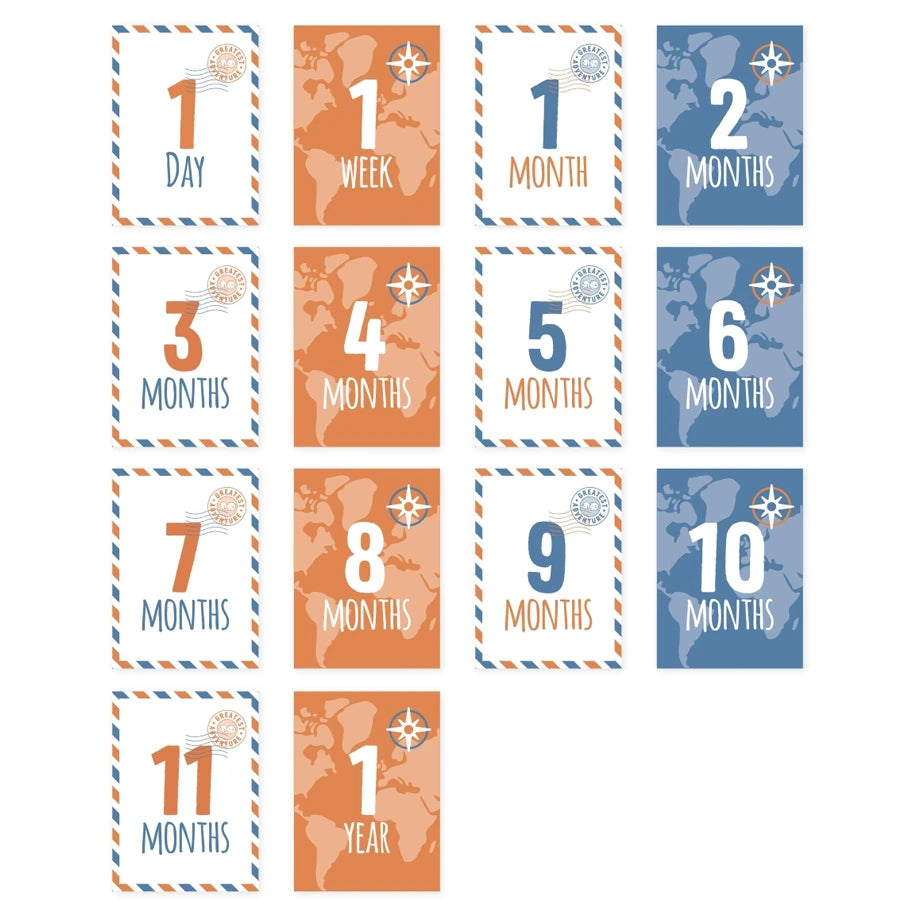 Lulujo Baby’s First Year™ Blanket & Cards Set (Greatest Adventure)